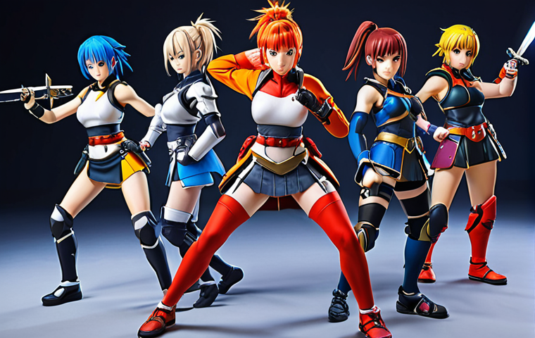 **
A team of powerful anime-style female warriors ("Nikke") upgrading their skills and equipment. Focus on dynamic action poses and bright, vibrant colors. Include interface elements suggestive of a mobile game, like upgrade buttons and resource icons. The overall feel should be exciting and empowering.
**