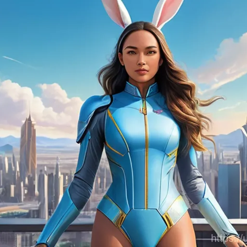 승리의여신 니케 신규 팬덤 트렌드 - **Prompt:** "A vibrant, highly detailed illustration of a female character, reminiscent of a NIKKE f...