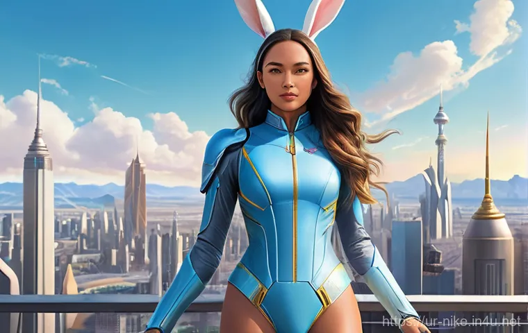 승리의여신 니케 신규 팬덤 트렌드 - **Prompt:** "A vibrant, highly detailed illustration of a female character, reminiscent of a NIKKE f...