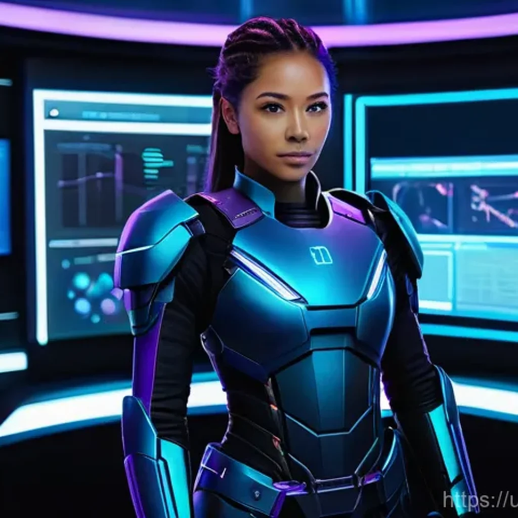 승리의여신 니케 UI 개편 제안 - **Prompt:** A female NIKKE character, fully clothed in her signature futuristic combat armor and uni...