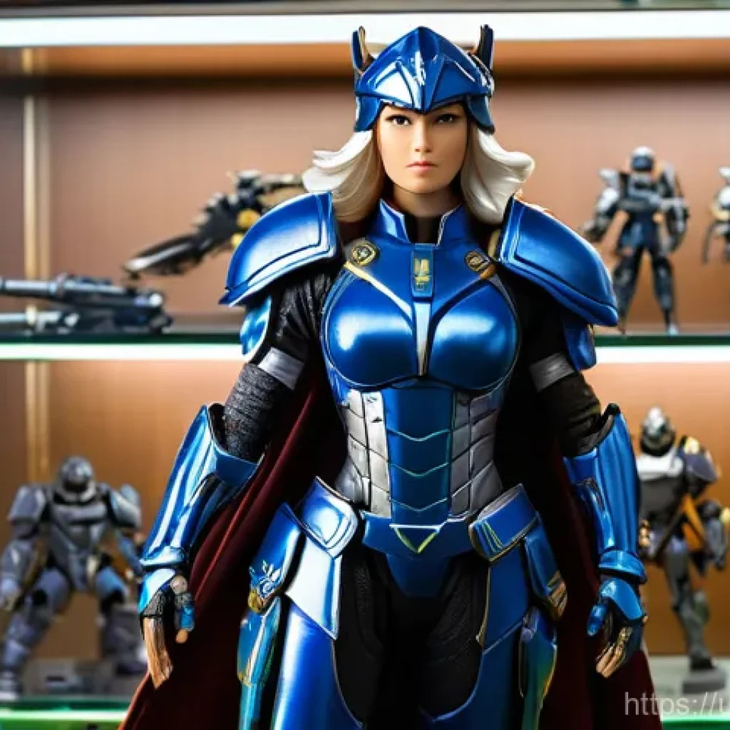 승리의여신 니케 공식 팬 굿즈 추가 - **Prompt for Figure & Collection Display:**
"A meticulously crafted, highly detailed collectible...