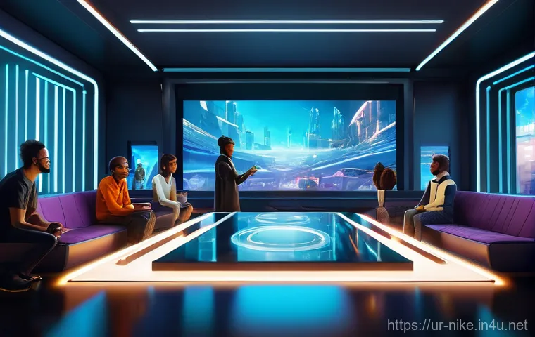 승리의여신 니케 공인 팬 페이지 모음 - **Prompt 1: NIKKE Community and Friendship in a Futuristic Hub**
"A vibrant, high-tech community...