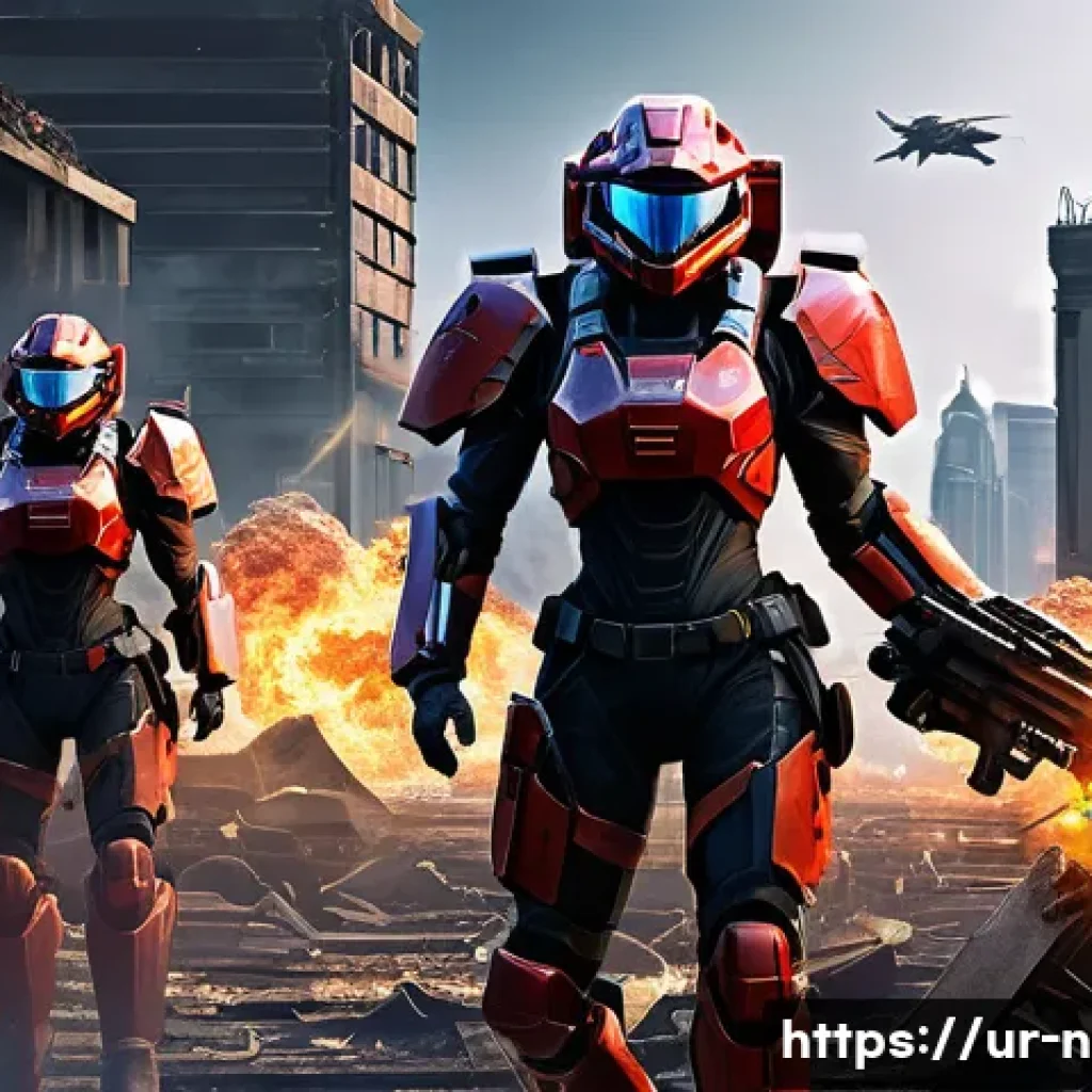 승리의여신 니케 전투 튜토리얼 심화 - "An epic and dynamic battle scene featuring a diverse squad of three 'Goddess of Victory: Nikke' cha...