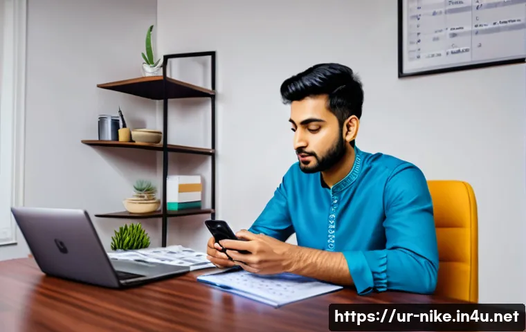 승리의여신 니케 과금한도 설정 방법 - A detailed digital illustration of a young South Asian man sitting at a desk in a cozy, modern room,...