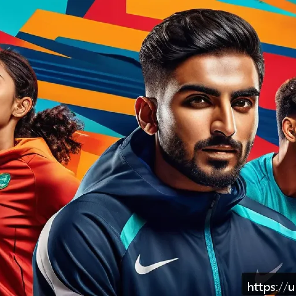승리의여신 니케 팬 아트북 리뷰 - A dynamic and vibrant sports art scene featuring diverse athletes in motion, wearing colorful sports...