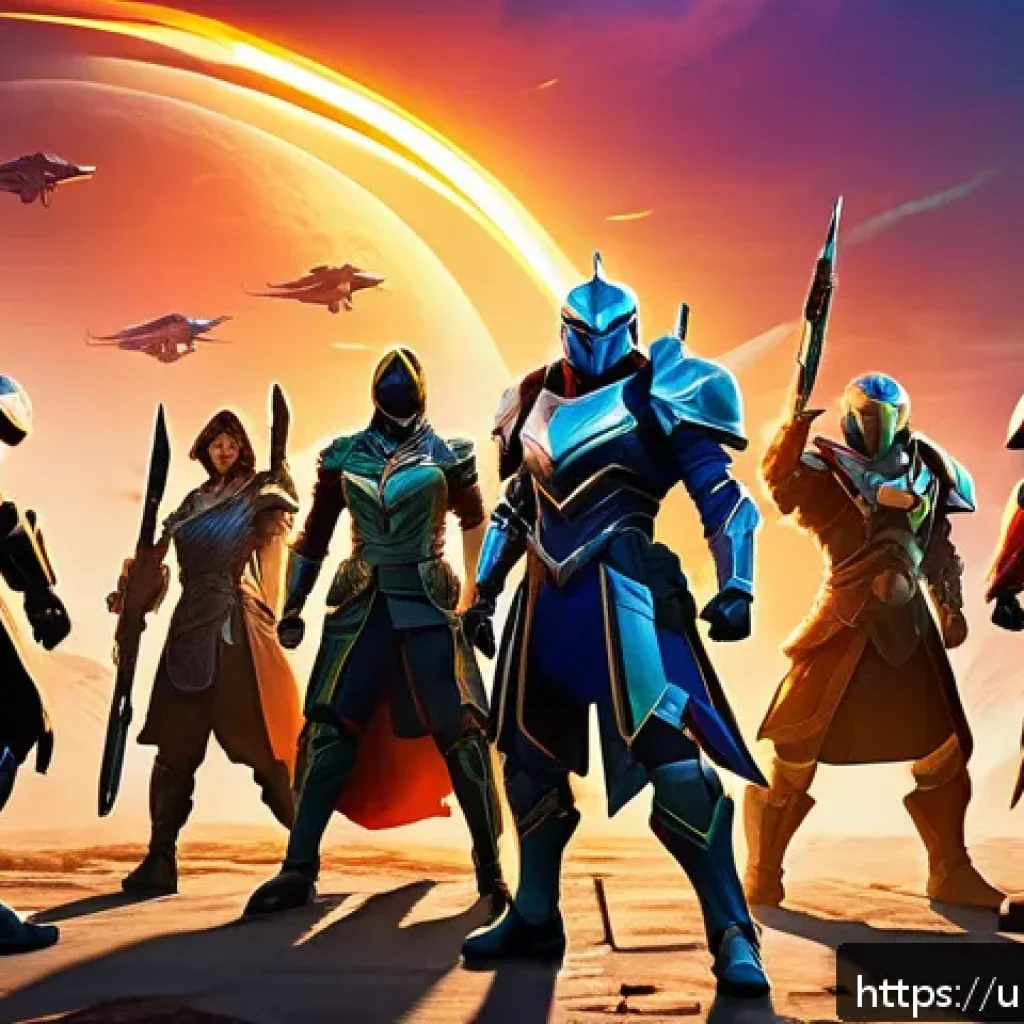 승리의여신 니케 유료 아이템 가치 분석 - A dynamic digital artwork of a competitive gaming scene featuring a diverse team of powerful heroes ...