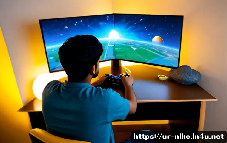 Home 30 승리의여신 니케 신규 유저 환영 이벤트 - Photorealistic young Pakistani adult gamer in modest casual clothing sitting at a clean home desk in...